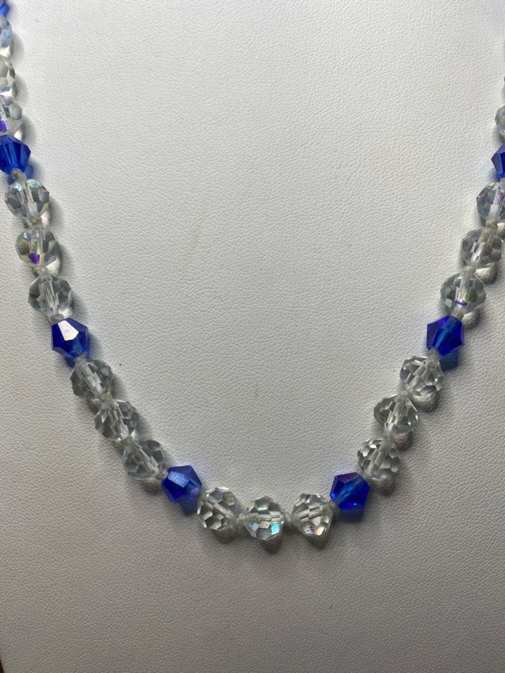 Crystal Vintage 24 inch Hand knotted with blue bicones Aprilsplace - Picture 4 of 6